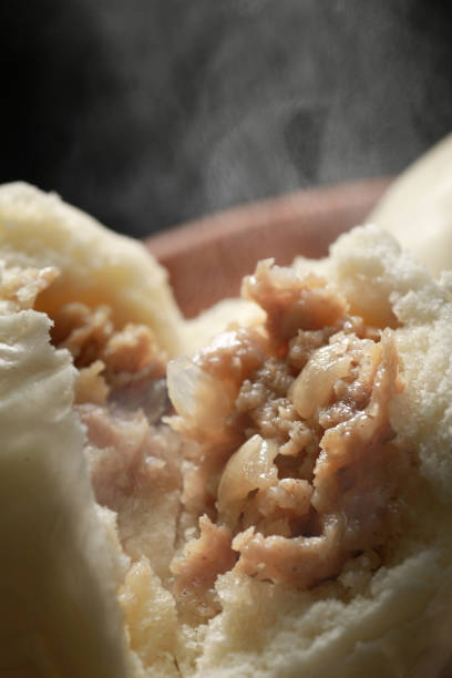 istock Hot steamed meat buns and pork buns 1365085527