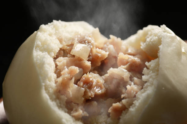 istock Hot steamed meat buns and pork buns 1365085531