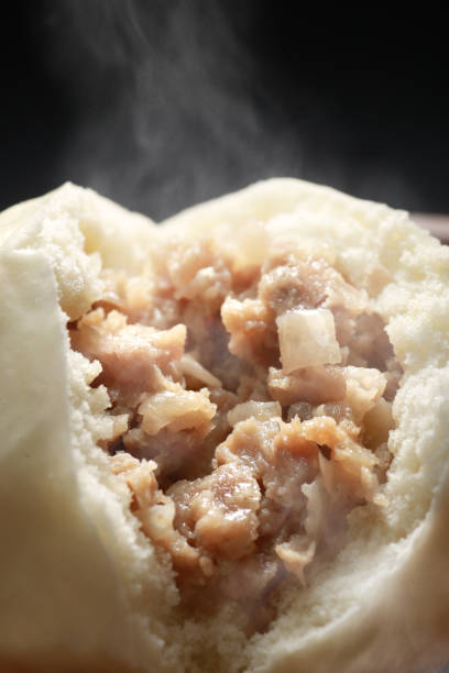 istock Hot steamed meat buns and pork buns 1365085533