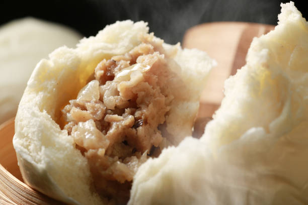 istock Hot steamed meat buns and pork buns 1365085542