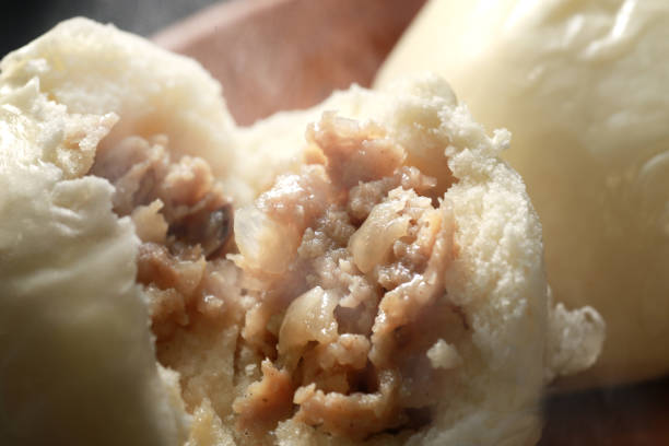 istock Hot steamed meat buns and pork buns 1365085546