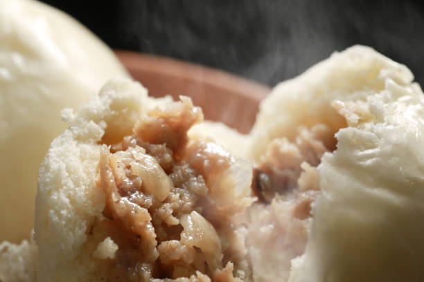 istock Hot steamed meat buns and pork buns 1365085552