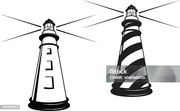 Lighthouses - Arte vetorial de stock e mais imagens de Farol - Estrutura construída - Farol - Estrutura construída, Sinal Luminoso, Símbolo de ícone