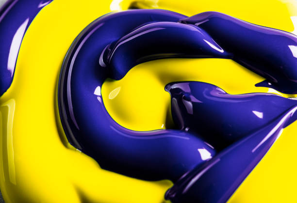 istock Glossy oil paint close up 1365089935