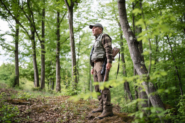istock Huntsman in nature waiting for game. 1365090848