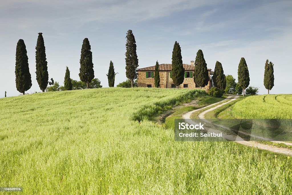 Bauernhaus in der Nähe von Pienza, Toskana, Italien - Lizenzfrei Agrarland Stock-Foto