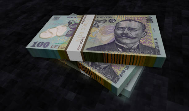istock Romanian Lei money banknotes pack 3d illustration 1365094108