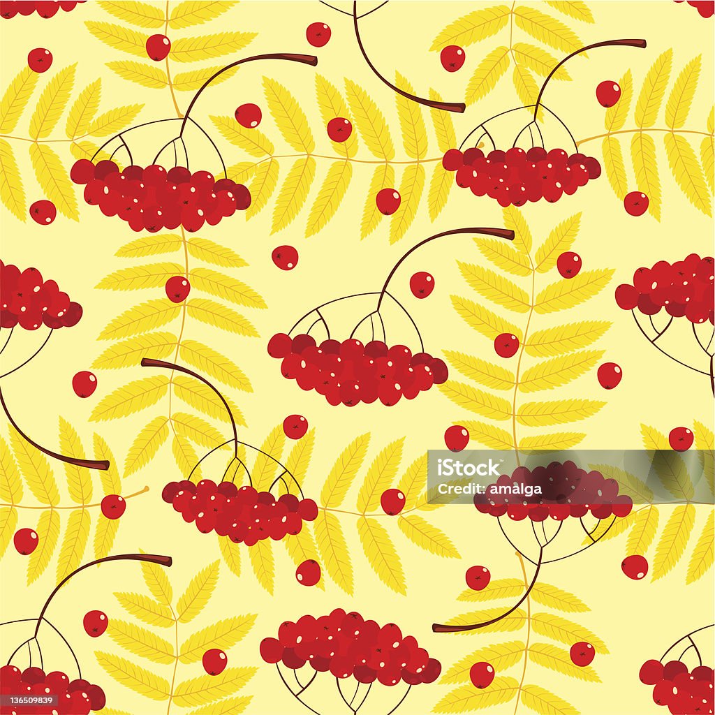 Ash Pattern Seamless Seamless Mountain Ash Pattern Yellow Stock Illustration - Download ...