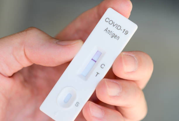 istock Rapid antigen test kit with negative result during swab covid-19 testing 1365098553