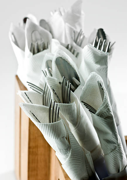 knives, forks, and napkins close up (this picture have been shot with a Hasselblad HD3 II 31 megapixels)