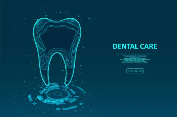 Vector illustration of Dental care of the tooth