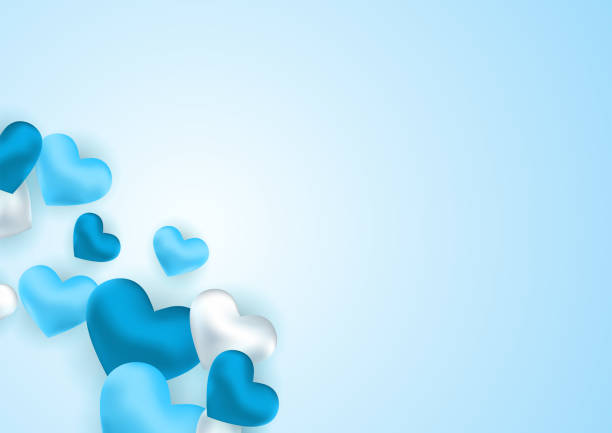istock Universal blue love valentine's banner background with hearts. Design for special days, women's day, valentine's day, birthday, mother's day, father's day, Christmas, wedding, and event celebrations. 1365108421