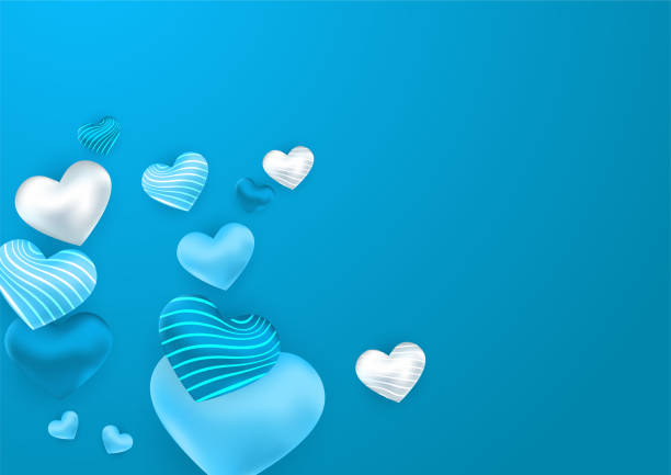 istock Universal blue love valentine's banner background with hearts. Design for special days, women's day, valentine's day, birthday, mother's day, father's day, Christmas, wedding, and event celebrations. 1365108764