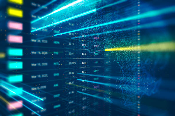 istock Abstract Digital Currency and Exchange Stock Chart Background for Cryptocurrency Technology Coin Market in Finance and Economy Display 1365110092