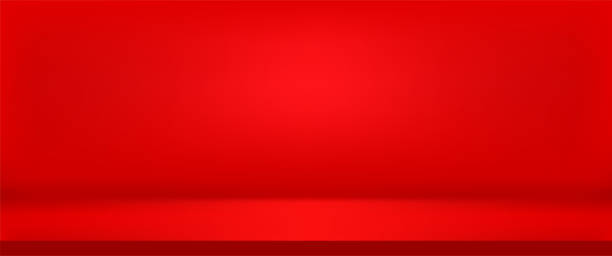 istock Luxury red abstract background. Chinese layout design, studio, room. Business report paper with smooth gradient for banner, card. Vector illustration 1365110228