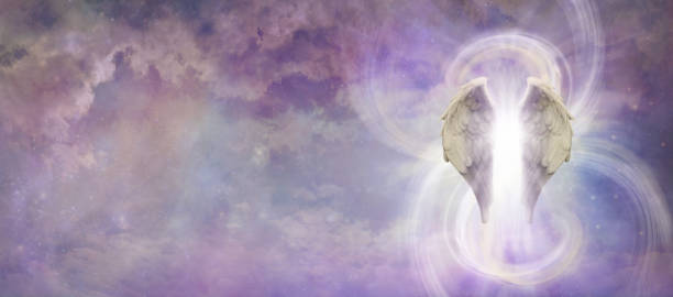 Guardian Angel Spiritual Theme Celestial Sky Message Banner