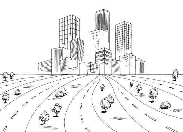 urban-clipart-black-and-white-tree