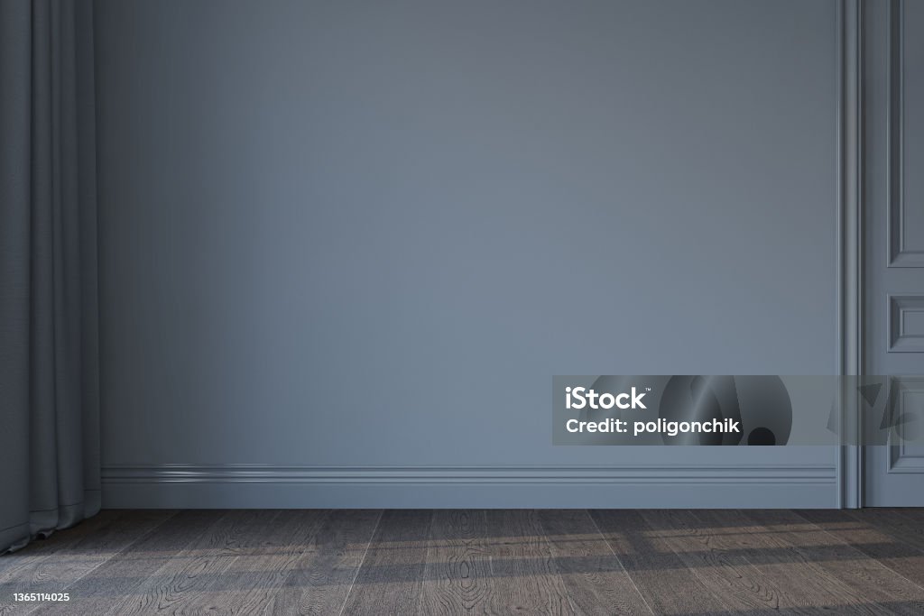 Empty Rendered Room Interior Empty Room 3d Render Stock Photo - Download Image Now ...