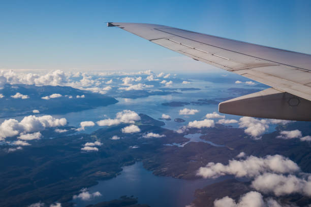 istock A beautiful viewa from abowe from the airplane window over the Norway. 1365115808