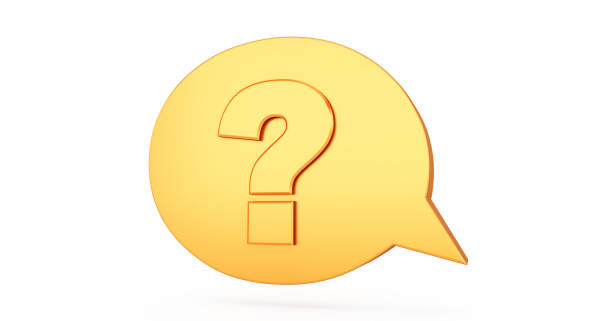 istock Chat question icon isolated on white background. golden Help speech bubble symbol. FAQ sign. 1365119787