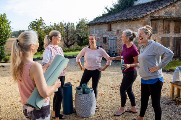 istock Preparing for an Outdoor Yoga Class 1365120195
