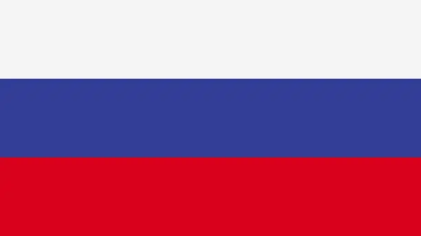 Vector illustration of National Flag of Russia Eps File - Russian Flag Vector File