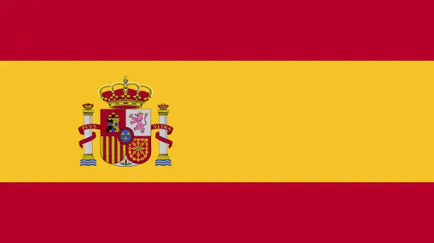 Vector illustration of National Flag of Spain Eps File - Spanish Flag Vector File