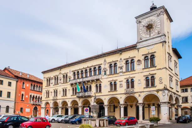 Palazzo dei Rettori overlooks Piazza Duomo, the political heart of Belluno, a mountain city located in the Dolomiti Bellunesi National Park