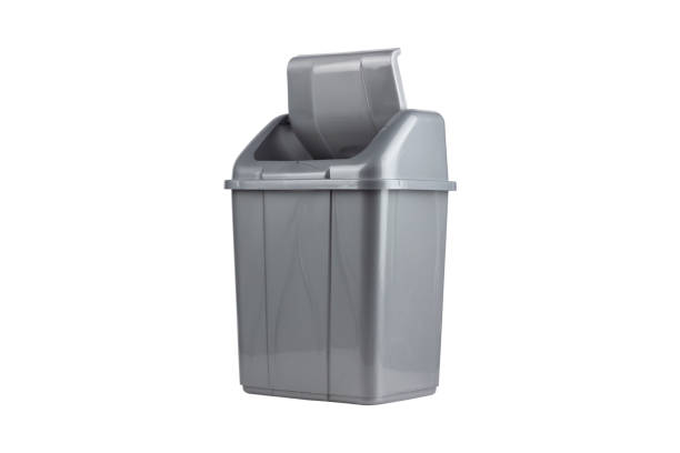 istock gray trash can with open lid on white background 1365121474
