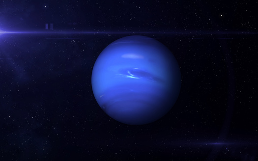 View of planet Neptune from space. Space, nebula and planet Neptune. Elements of this image furnished by NASA. ______ Url(s): \