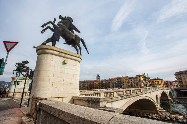istock Victory Bridge in Verona - nice sunny day February 14th (Valentine's Day) 1365125896
