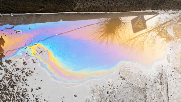 istock spilled gasoline on the street 1365131746