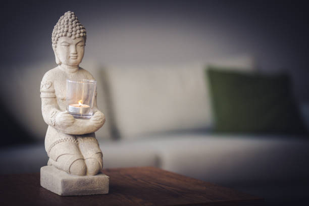 istock Close up of a Buddha figurine. 1365137604