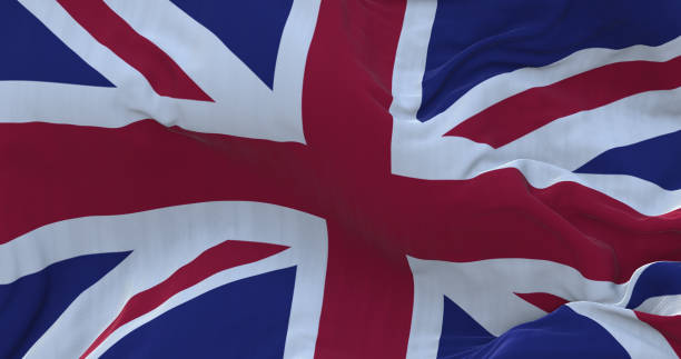 istock Waving United Kingdom flag. 1365141076