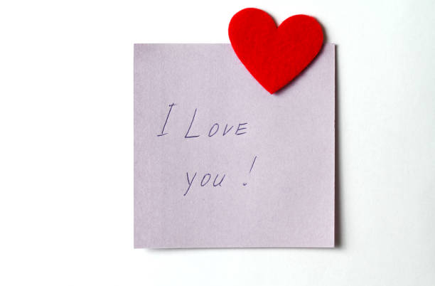 istock Text I love you on short note paper 1365151949