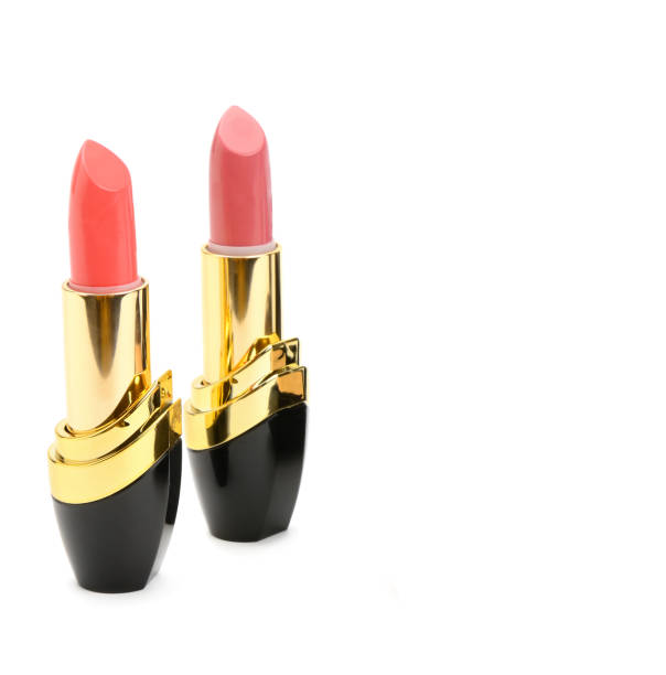 istock Set lipsticks isolated on white . Free space for text. 1365152094