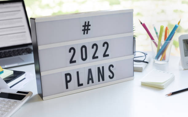 istock 2022 plans text on light box on desk table in office.Business motivation 1365152671
