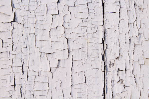 Old board with dried blue paint. Background.