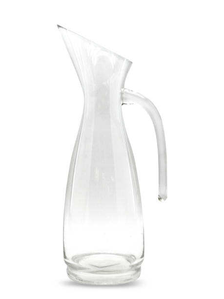 istock Modern transparent glass jar with spout, isolated 1365153852