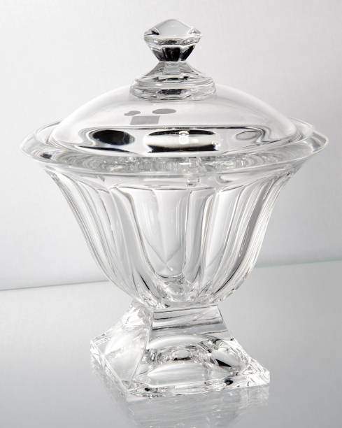 istock Crystal glass sweet pot, isolated 1365154067