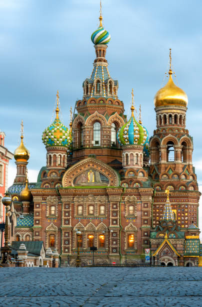 Catedral de la Resurrección de Cristo sobre la Sangre en la ciudad de San Petersburgo". n - foto de stock