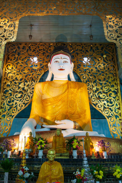 istock Burmese Buddha statue in the ancient Buddhist temple. 1365157515