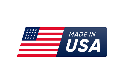 Made In USA Label Banner icon design
