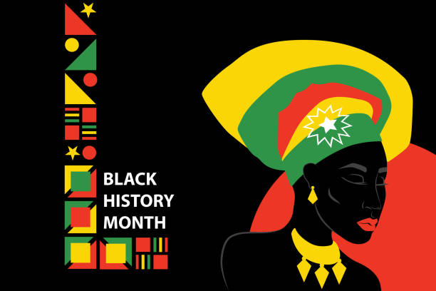 afroamerická historie nebo měsíc černé historie. slaví se každoročně v únoru v usa a kanadě. - black history in the us stock ilustrace