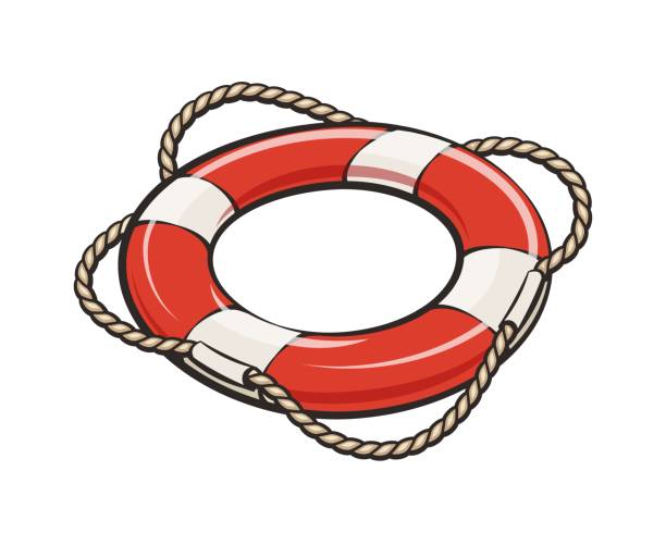 Life buoy vintage element. Swim hipster retro design vector drawing, nautical preservers lifeguard ring sketch, draw swimming sea help marina lifebuoy
