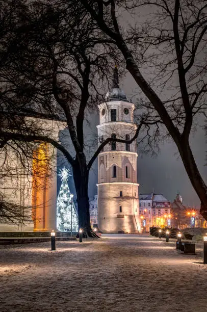 Photo of The cathedral, belfry and Christmas tree