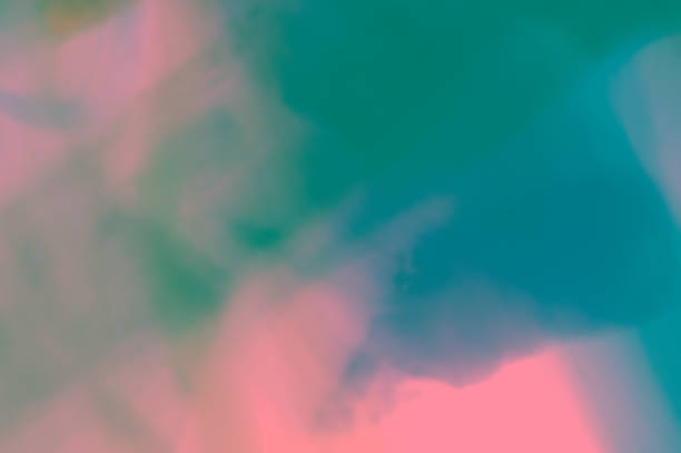 Abstract Pacific Pink and Turquoise Light Effect Background. Multicolored light leak. Abstract Blurred Pink Background. stock photo