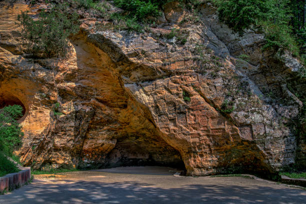 istock Gutman's cave, Turaida, Latvia 1365170659