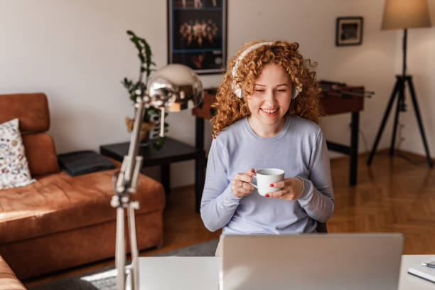 istock Working on laptop and home office 1365174072