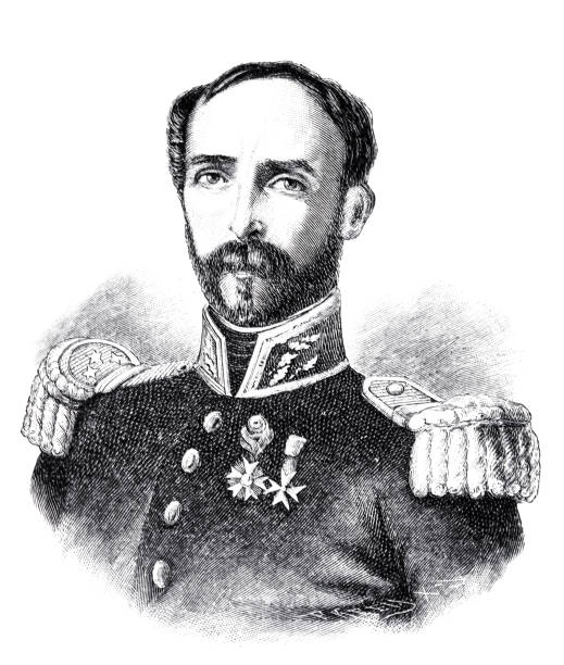 General Eugen Cavigniac, French general Louis-Eugène Cavaignac was a French general and politician who served as head of the executive power of France between June and December 1848, during the French Second Republic. Illustration from 19th century. когла закончиться война stock illustrations